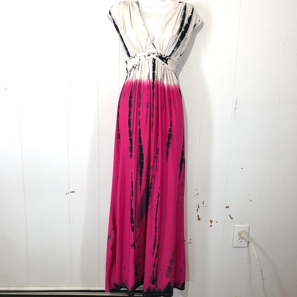 VENUS Dresses & Skirts - VENUS Ombre Pink Maxi LACI Jersey Knit Dress ~sz M